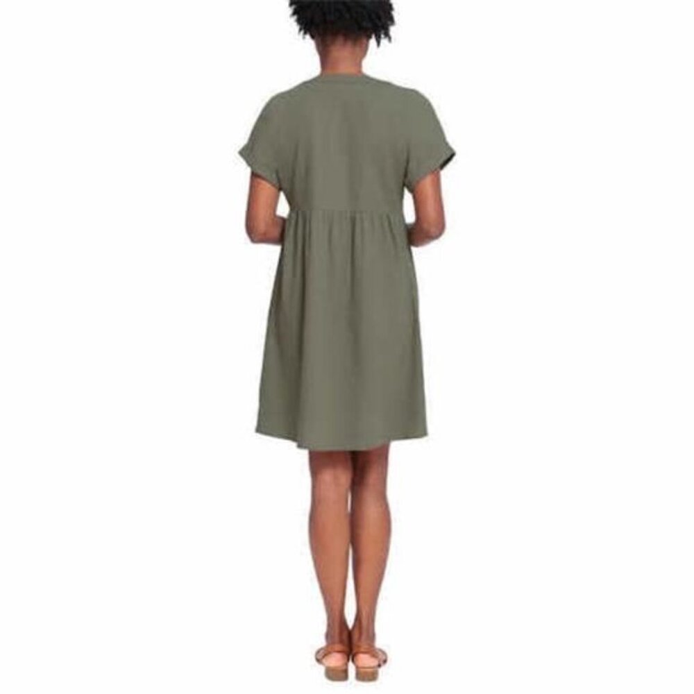 Briggs Womens Long Dress Dusty (Olive, X-Small) - Picture 3 of 5